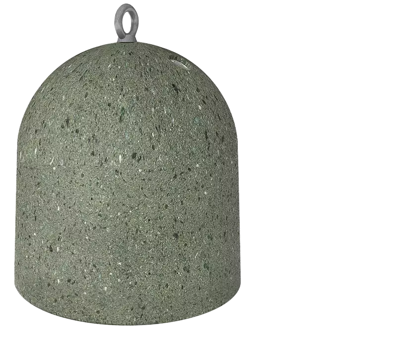 Poller TIP aus rekonstituiertem Marmor, in grün alpi