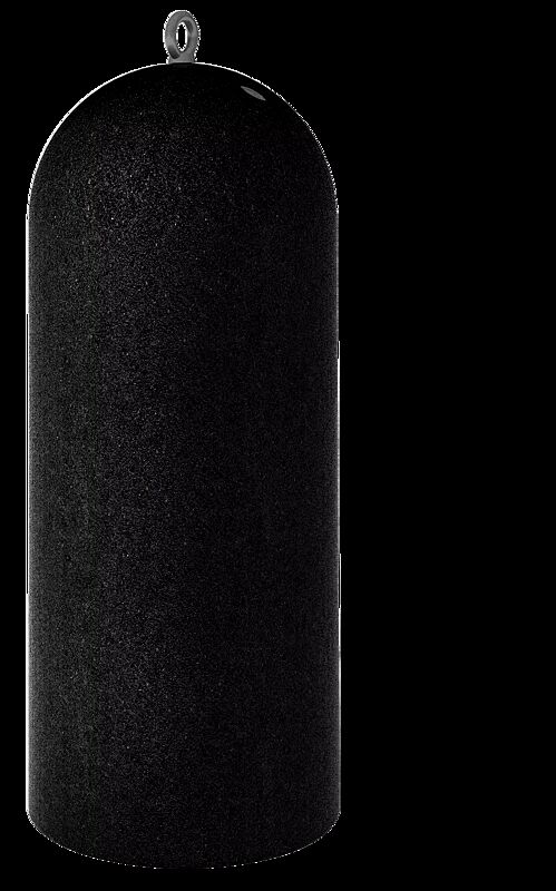 Poller IKI aus rekonstituiertem Marmor, in schwarz ebano