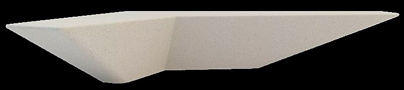 Sitzbank ARROW aus Beton, in Granitoptik weiß