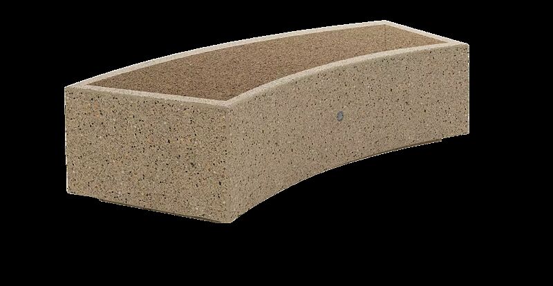 Pflanzbehälter KUBB CURVED aus Marmor, in veneziano