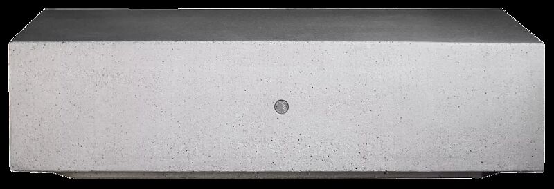 Sitzbank MID KUBB aus Beton, Sitzfläche geschliffen, in Granitoptik weiß