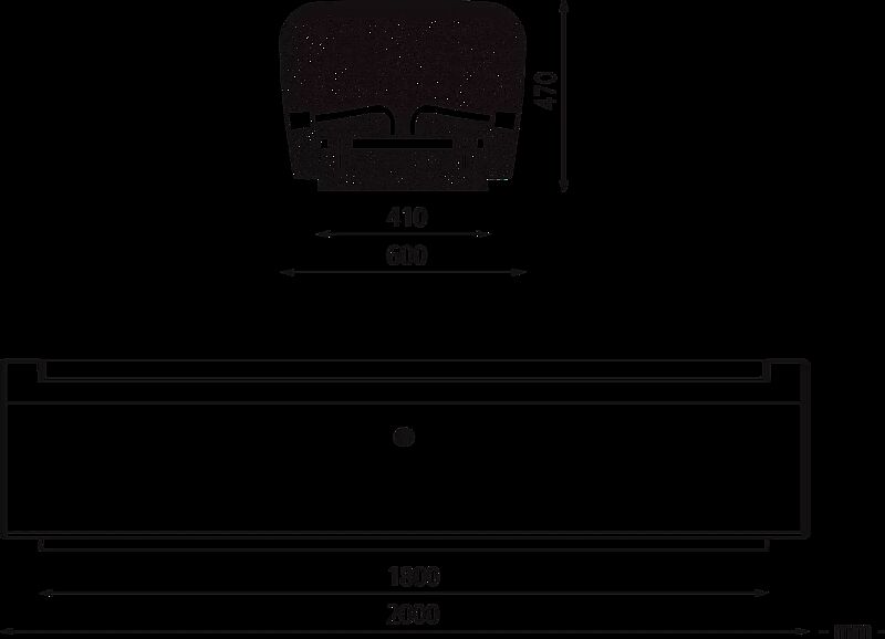 Sitzbank ONDA ohne Rückenlehne