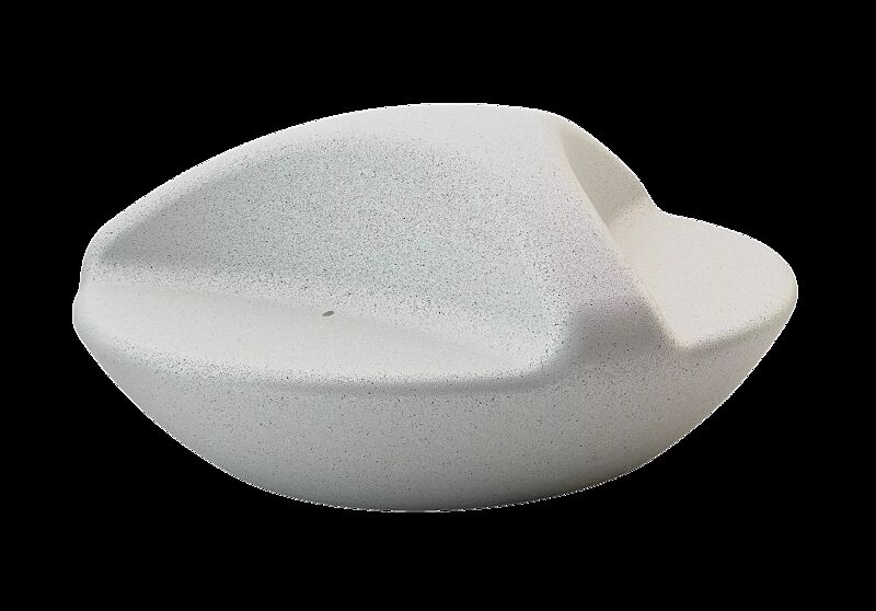 Sitzbank DNA aus Beton, in Granitoptik weiß