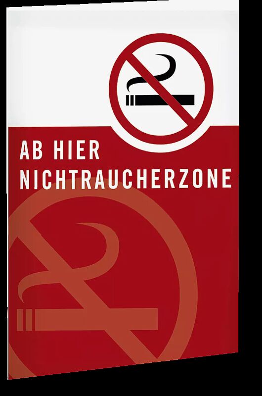 Poster "AB HIER NICHTRAUCHERZONE"