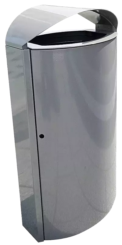 Abfallbehälter CAPITAL aus Stahl, 60 Liter, zum freien Aufstellen
