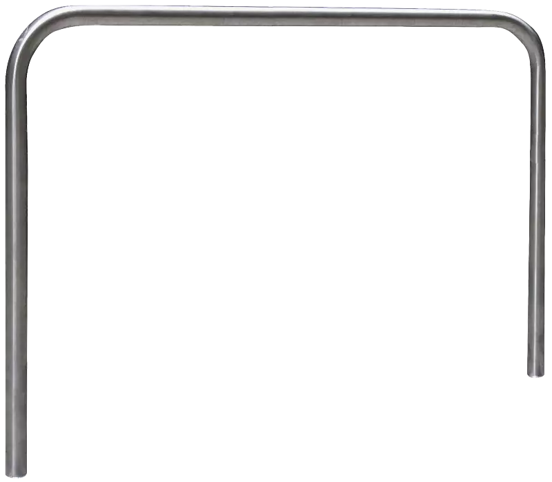 Anlehnbügel FLORIDA ohne Quersteg, Breite 1500 mm, aus Edelstahl