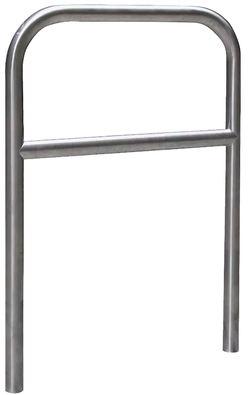 Anlehnbügel FLORIDA mit Quersteg, Breite 700 mm, aus Edelstahl