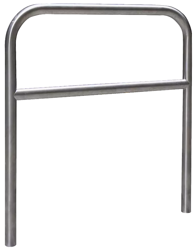 Anlehnbügel FLORIDA mit Quersteg, Breite 1000 mm, aus Edelstahl