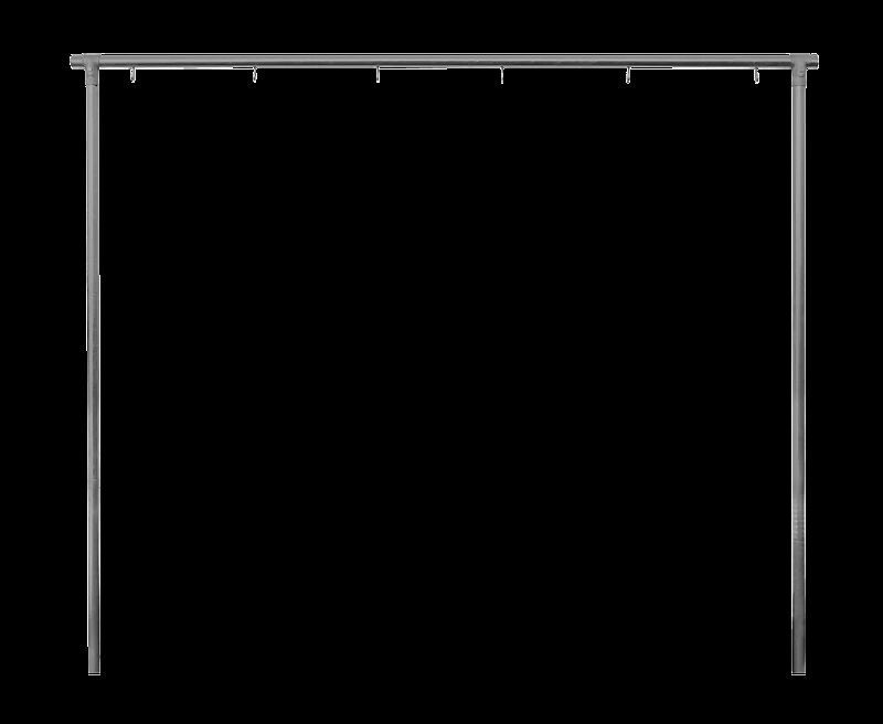 Gerüst mit Wäschestange NAJAK in DB 703 eisenglimmer