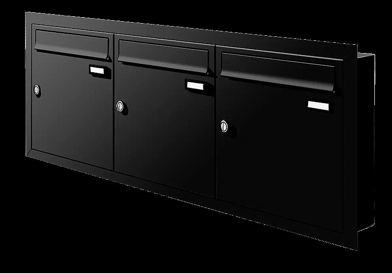 Briefkastenanlage ROCHELLE aus Stahl, 3 Briefkästen