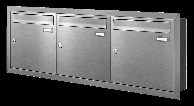 Unterputzanlage ROCHELLE, 3-teilig, aus gebürstetem Edelstahl