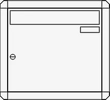 Aufputz-Briefkasten NIZZA, 1 Briefkasten, ohne Sprech- / Klingelfach