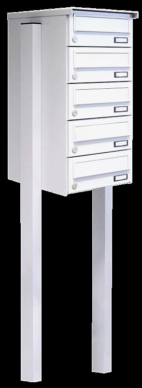 Briefkastenanlage NANTES aus Stahl, 5 Briefkästen