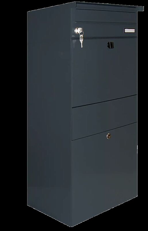 Briefkastensystem CENON mit Zustellbox in RAL 7016 anthrazitgrau