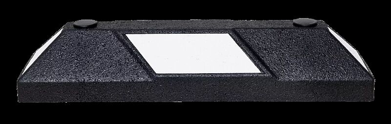 Leitbalken LIMNOS, schwarz mit weißen Reflexstreifen