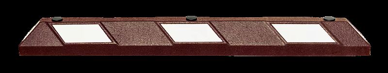 Leitbalken LIMNOS, rotbraun mit weißen Reflexstreifen