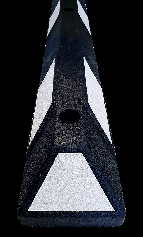 Leitbalken LIMNOS, schwarz mit weißen Reflexstreifen