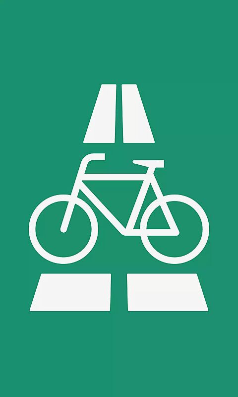 Thermoplastische Markierung RADSCHNELLWEG, 1200 x 2000 mm