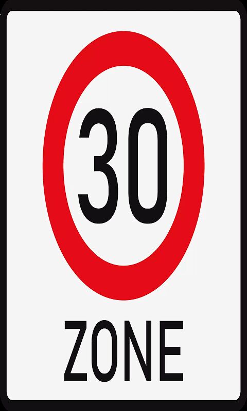 Thermoplastische Markierung BEGINN ZONE 30