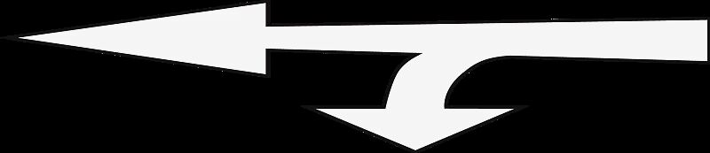 Thermoplastische Fahrbahnmarkierung Symbol: Pfeil geradeaus / links