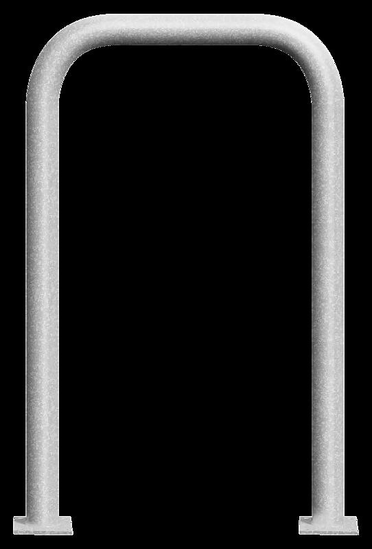 Rammschutzbügel KITEE ohne Unterfahrschutz, zum Aufdübeln, H x B 1200 mm x 750 mm, feuerverzinkt