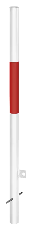 Geländersystem RUGEN Standrohr, zum Einbetonieren, lackiert weiß-rot
