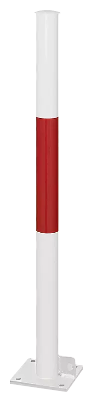 Geländersystem RUGEN Standrohr, zum Aufdübeln, lackiert weiß-rot