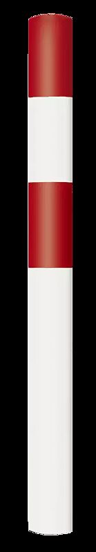 Rammschutz-Poller BESKYT zum Einbetonieren, Ø 90 mm, in rot-weiß