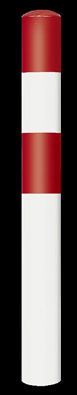 Rammschutz-Poller BESKYT zum Einbetonieren, Ø 194 mm, in rot-weiß