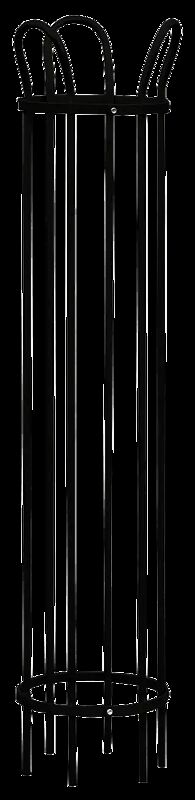 Baumschutzgitter TULIP, 1500 x 345 mm, in RAL 9005 tiefschwarz