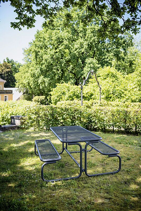 Bank-Tisch-Kombination CAMPO in RAL 7016 anthrazitgrau