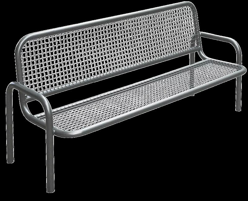 Sitzbank RIMINI mit Rücken- und Armlehnen, in DB 703 eisenglimmer