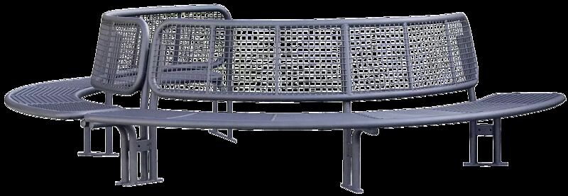 Sitzbank ASOLO 240° in RAL 7016 anthrazitgrau