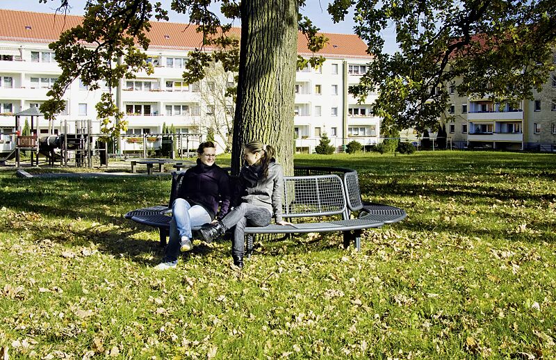 Rundbank ASOLO 240° in RAL 7016 anthrazitgrau