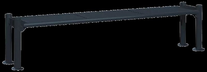 Sitzbank GLURNS ohne Rückenlehne, in RAL 7016 anthrazitgrau