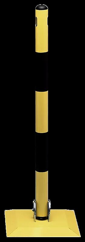Mobiler Absperrpfosten BIZKAIA in gelb/schwarz
