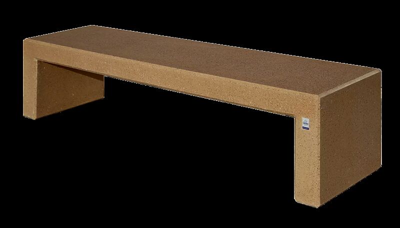 Sitzbank ANDROMEDA, rekonstituierter Naturstein (poliert) mit transparenter Beschichtung in rosa - 25