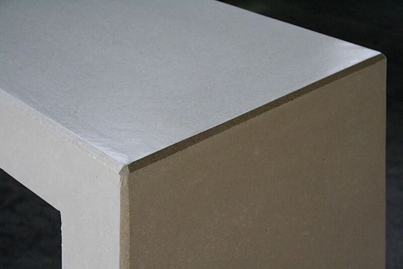 Detail: Sitzbank ANDROMEDA, Beton mit transparenter Beschichtung in naturweiß - 18