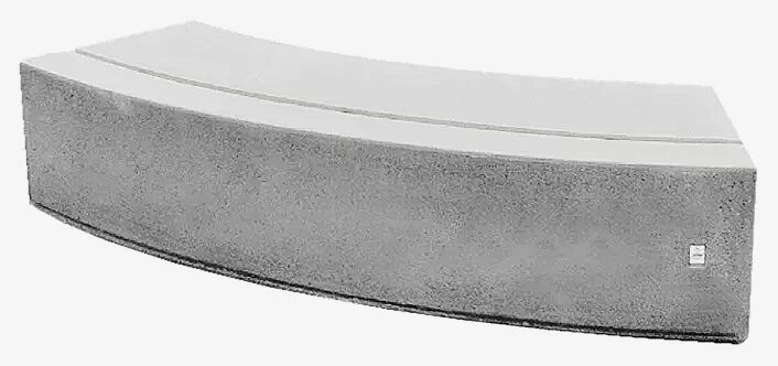 Sitzbank CIRCO aus Beton, acrylgrau