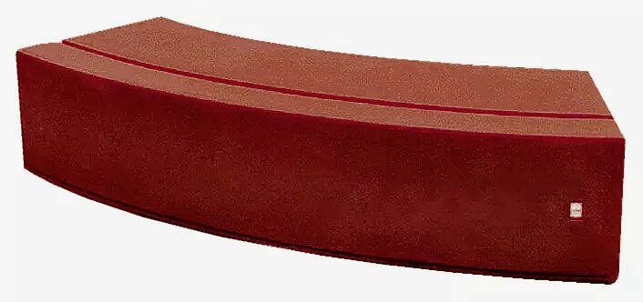 Sitzbank CIRCO ohne Rückenlehne, in Farbe ziegelrot