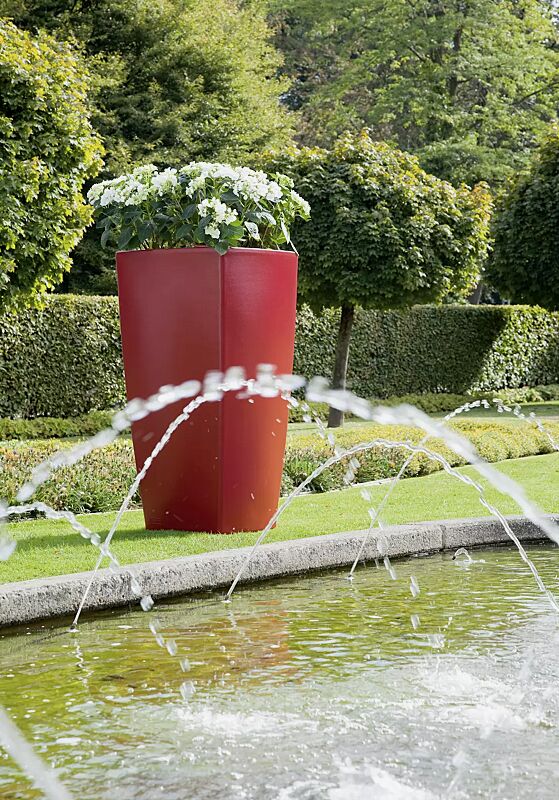 Pflanzbehälter BALI, Höhe 1500 mm, in rubinrot ähnlich RAL 3003