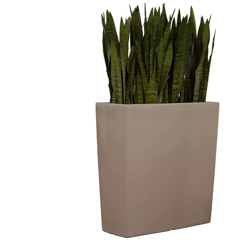 Pflanzbehälter TURA in clay ähnlich RAL 7006