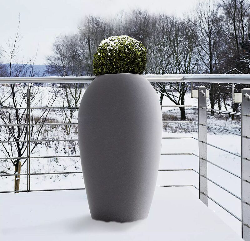 Pflanzbehälter MALUR, Höhe 1000 mm, in granit dunkel