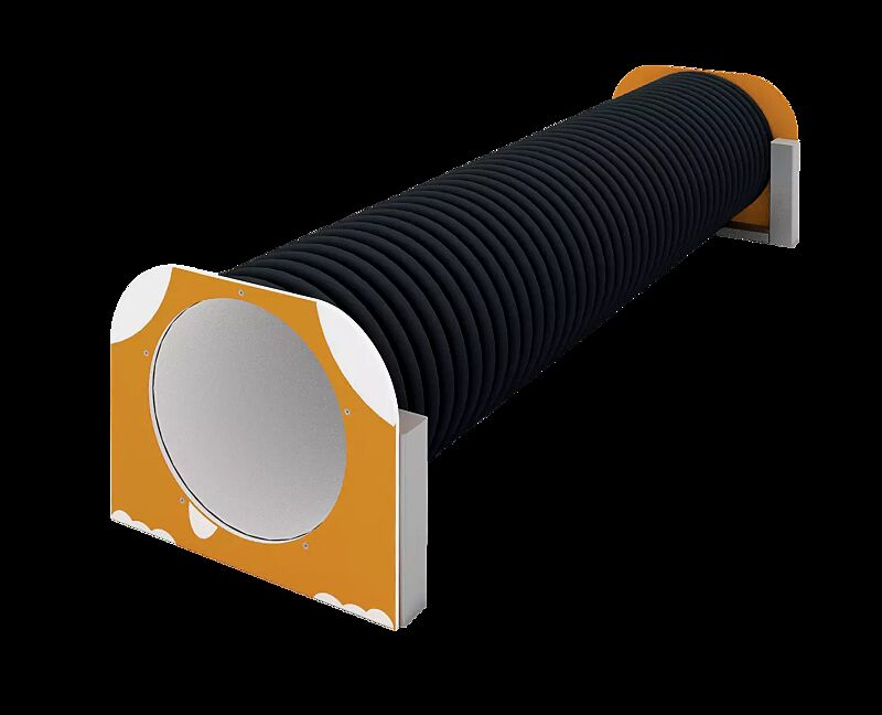Hundetunnel VEIKKO, Kunststoffpaneele in daliengelb ähnlich RAL 1033 und RAL 9003 signalweiß
