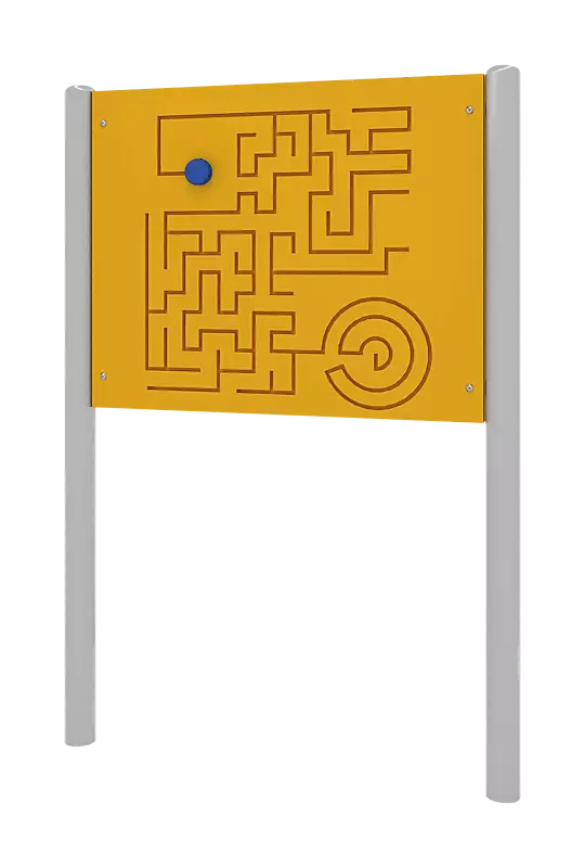 Motoriktafel KENO, HDPE-Kunststoffpaneele in signalgelb ähnlich RAL 1003