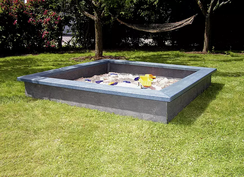 Sandkasten MULAN, Sitzflächen blau