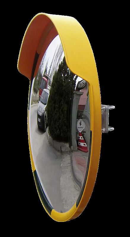 Verkehrsspiegel SEWEN, Ø 800 mm, in gelb-schwarz