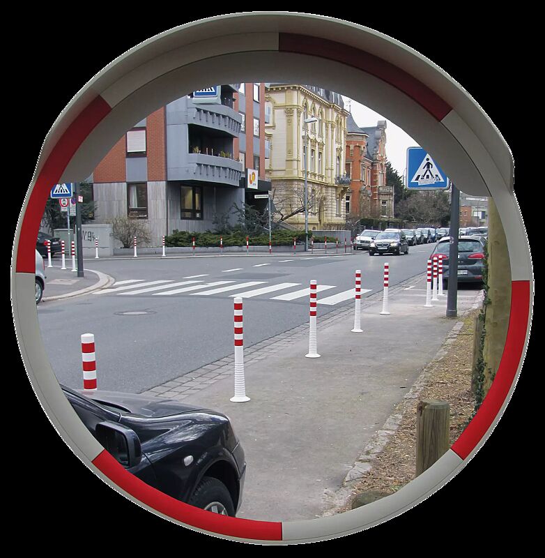 Verkehrsspiegel SEWEN, Ø 800 mm, in rot-weiß