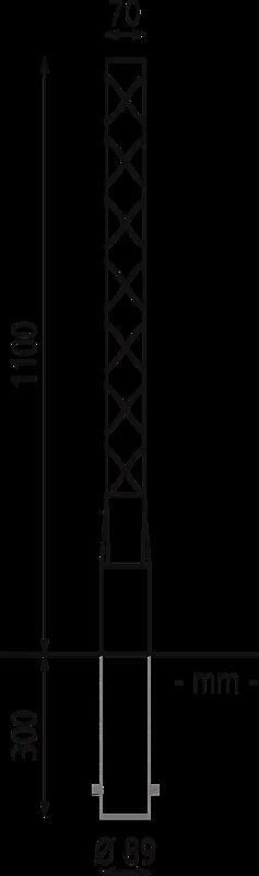 Poller STRIUM QUADRO zum Einbetonieren