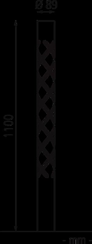 Poller STRIUM CAPITAN zum Aufdübeln, Ø 89 mm, Flachkopf